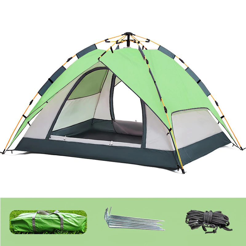 Cheap Goat Tents 4 5 People Large Tent Quick Setup Family Camping Tent Pink And Green Tent Camping Hiking Foldable Folding Tent Double Layer   